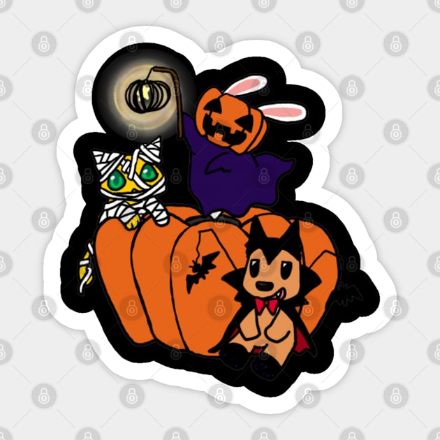 Trick or Treat Haloween Shirt Sticker by Blue Diamond Store